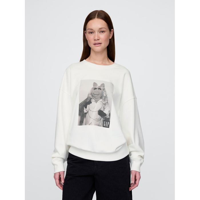 Gap × Disney Grafikli Oversized Sweatshirt цвет: Белый