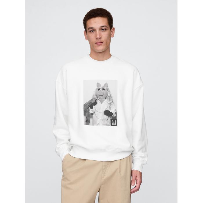 Gap × Disney Grafikli Oversized Sweatshirt цвет: Белый