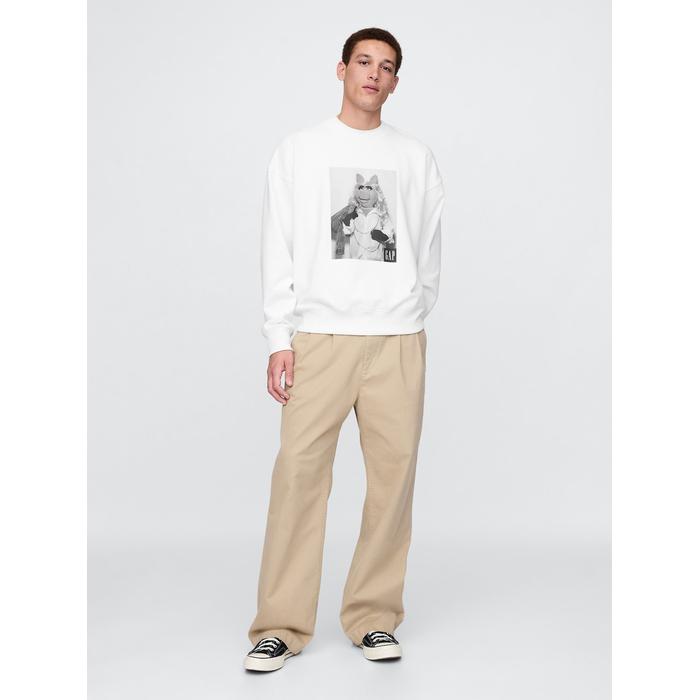 Gap × Disney Grafikli Oversized Sweatshirt цвет: Белый