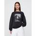 Gap × Disney Grafikli Oversized Sweatshirt цвет: Чёрный