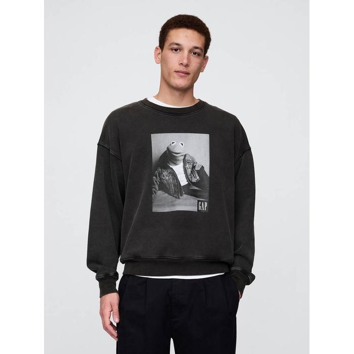 Gap × Disney Grafikli Oversized Sweatshirt цвет: Чёрный