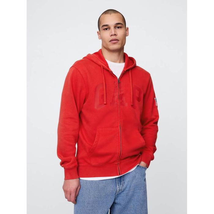 VintageSoft Gap Logo Fermuarlı Sweatshirt цвет: Красный