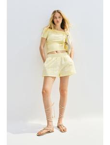 Шорты broderie anglaise с высокой талией