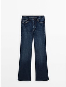 Расклешенные джинсы с высокой посадкой цвет: Средний синий