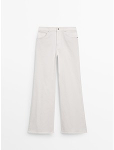 Расклешенные джинсы с высокой посадкой цвет: Натуральный, кремовый
