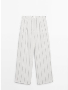 Широкие брюки в полоску цвет: Натуральный, кремовый