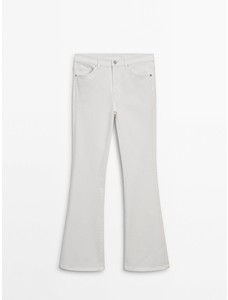 Расклешенные джинсы скинни с высокой посадкой цвет: Натуральный, кремовый