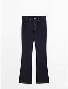Расклешенные джинсы скинни с высокой посадкой цвет: Темно-синий