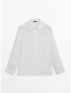 Рубашка из лиоцелла с треугольной деталью цвет: Белый