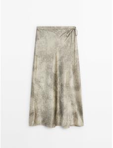 Satin lace skirt цвет: Натуральный, кремовый