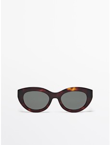 Овальные солнцезащитные очки цвет: Коричневый