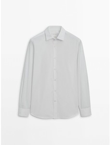 Рубашка из 100% хлопкового поплина цвет: Белый