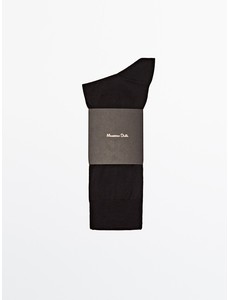 Однотонные носки из плотного трикотажа цвет: Черный