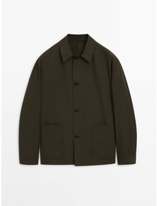 Куртка-рубашка из легкой высокотехнологичной ткани цвет: Хаки