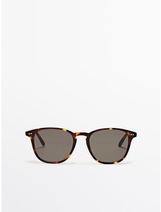 Солнцезащитные очки в каучуковой оправе цвет: Шоколадный