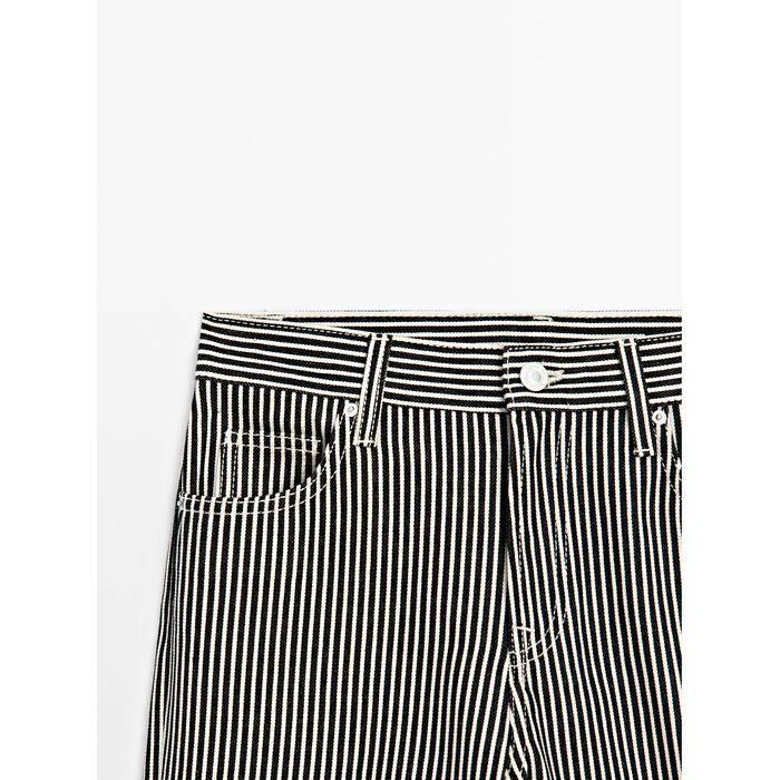 Straight fit denim trousers stripes цвет: Чернильно-синий