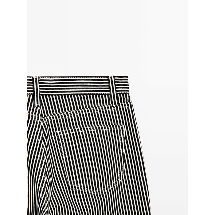 Straight fit denim trousers stripes цвет: Чернильно-синий