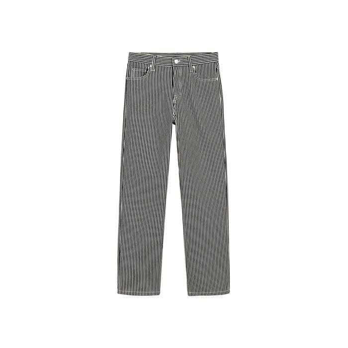 Straight fit denim trousers stripes цвет: Чернильно-синий