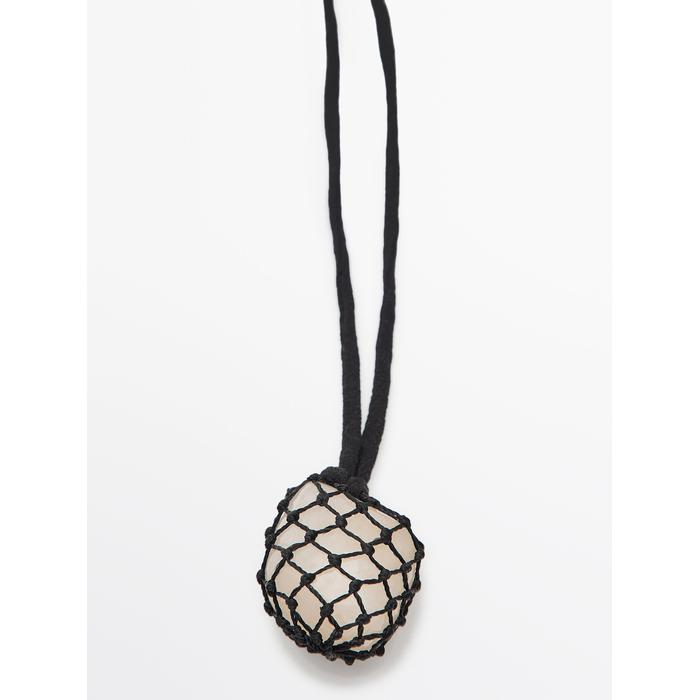 Stone net cord necklace цвет: Черный