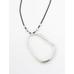 Leather cord necklace with asymmetric piece цвет: Серебряный