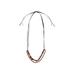 Double cord stone necklace leather цвет: Гранатовый