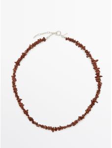 Stone necklace цвет: Гранатовый