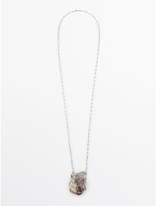 Stone net necklace цвет: Серебряный