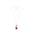 Leather cord necklace with stones цвет: Жемчужно-серый