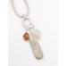Charm necklace with stones цвет: Жемчужно-серый