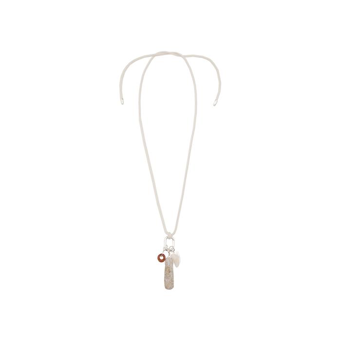 Charm necklace with stones цвет: Жемчужно-серый
