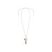 Charm necklace with stones цвет: Жемчужно-серый