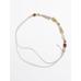 Leather cord belt with stones цвет: Жемчужно-серый