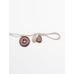 Misplaced-style leather cord belt with stones цвет: Жемчужно-серый