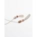 Misplaced-style leather cord belt with stones цвет: Жемчужно-серый