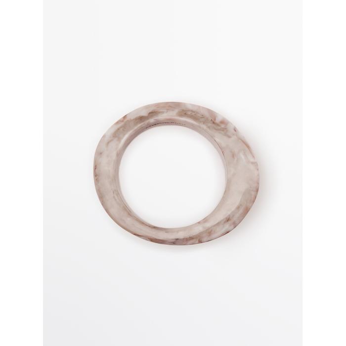 Marble-effect resin bracelet цвет: Шоколадный