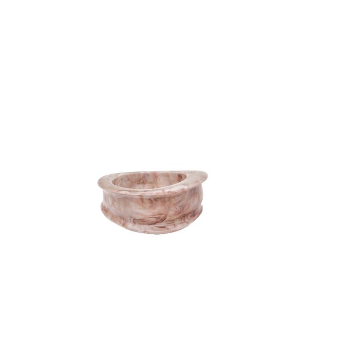 Marble-effect resin bracelet цвет: Шоколадный