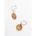 Hoop earrings with stone цвет: Горчично-желтый