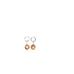 Hoop earrings with stone цвет: Горчично-желтый