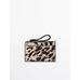 Small animal print leather wallet цвет: Белый