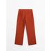 Linen trousers with darts detail цвет: Терракотовый