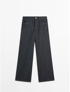 Wide leg jeans medium rise loose цвет: Темно-серый