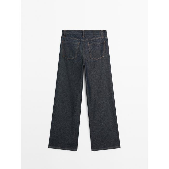 Wide leg jeans medium rise loose цвет: Темно-серый