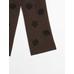 Fluid textured pants with embroidered detail цвет: Шоколадный