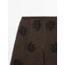Fluid textured pants with embroidered detail цвет: Шоколадный