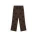Fluid textured pants with embroidered detail цвет: Шоколадный