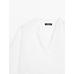 Mao collar open shirt 100% linen цвет: Белый