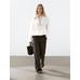 Mao collar open shirt 100% linen цвет: Белый