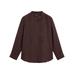 Fluid pintuck shirt with ramie цвет: Гранатовый