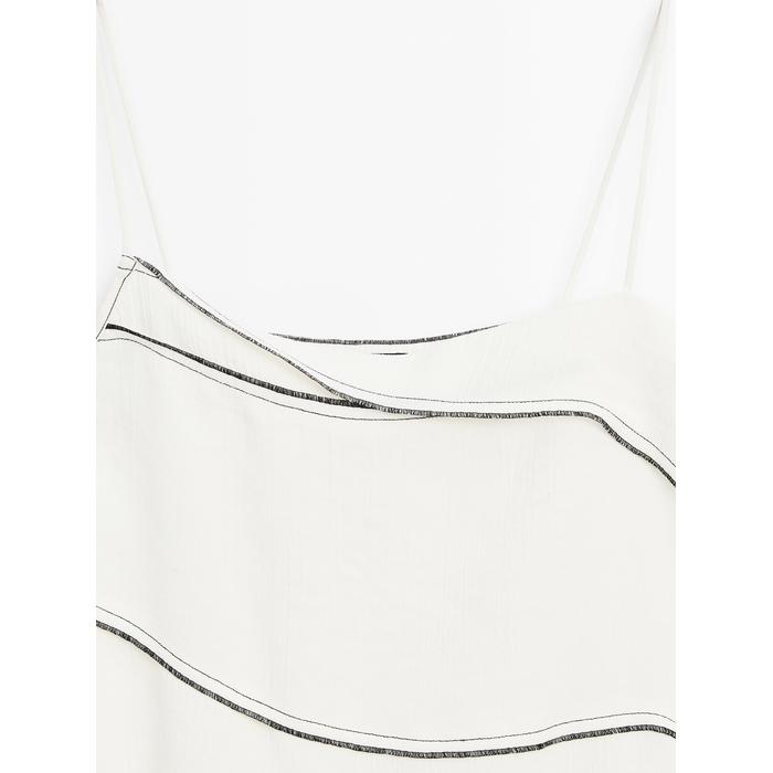Fluid top with stitching detail цвет: Белый