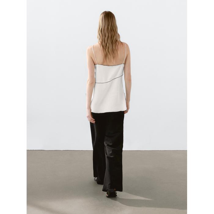 Fluid top with stitching detail цвет: Белый